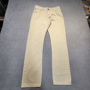 Bullhead Jeans Men 31x31 Tan Gravels Slim Straight Leg Distressed Denim